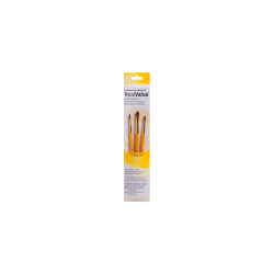 Pinceles Princeton RealValue Mango Corto Amarillo Pelo Sintético Set 3 (1)
