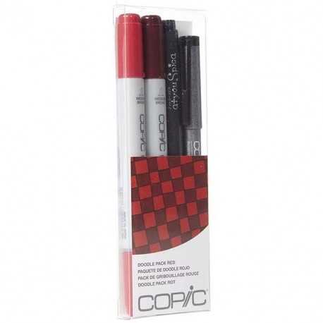 COPIC CIAO DOODLE PACKS: RED (4 LÁPICES)