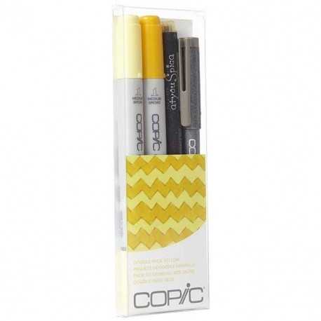 COPIC CIAO DOODLE PACKS: YELLOW (4 LÁPICES)