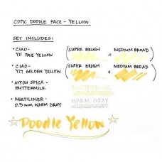 COPIC CIAO DOODLE PACKS: YELLOW (4 LÁPICES)
