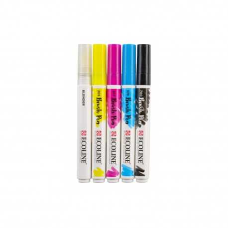 Marcadores Acuarela Ecoline Set 5 Primarios