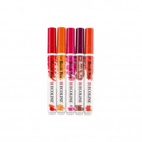 Marcadores Acuarela Ecoline Set 5 Rojo