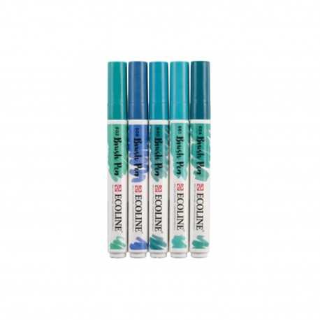 Marcadores Acuarela Ecoline Set 5 Azul