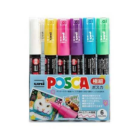 Set Posca PC-1M (6 Unidades)