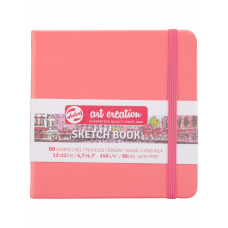 Libreta Sketchbook Art Creation 140gr 80hjs Rojo Coral