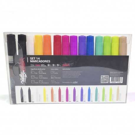 Set 14 Colores Motta Markers 7MM